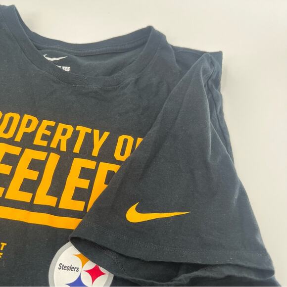 Nike NFL Steelers Men’s Black Short Sleeve Athletic Cut Shirt - Picture 3 of 6